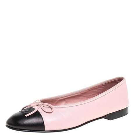 chanel pink black ballet|chanel ballet shoes.